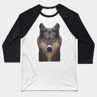 low poly wolf Baseball T-Shirt